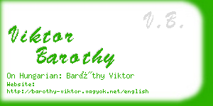 viktor barothy business card